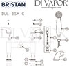 Bristan Design Utility Lever Bath Shower Mixer Spares